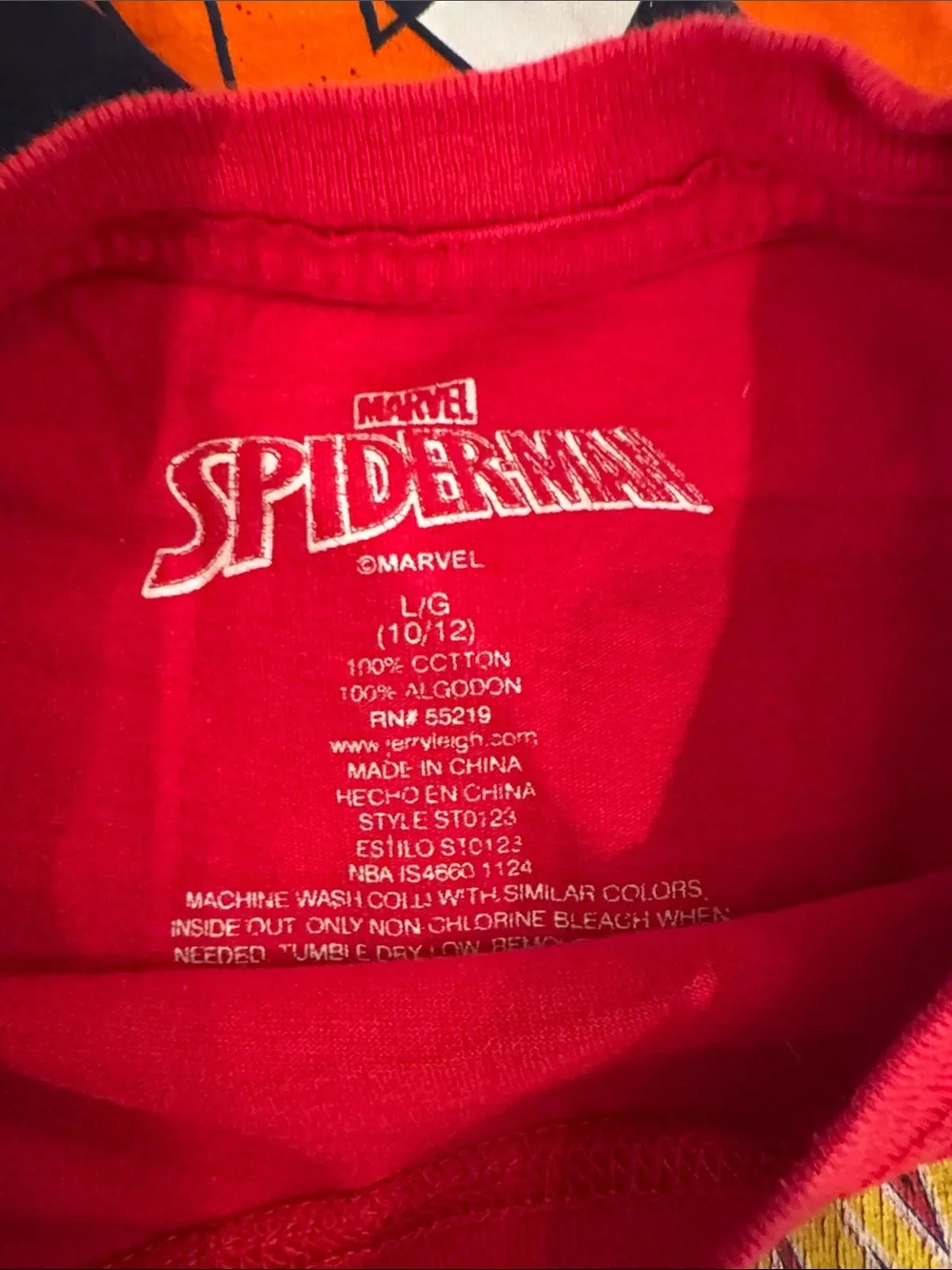 (4) T-shirts. 10/12 size. Nike, Marvel & Cat n Jack